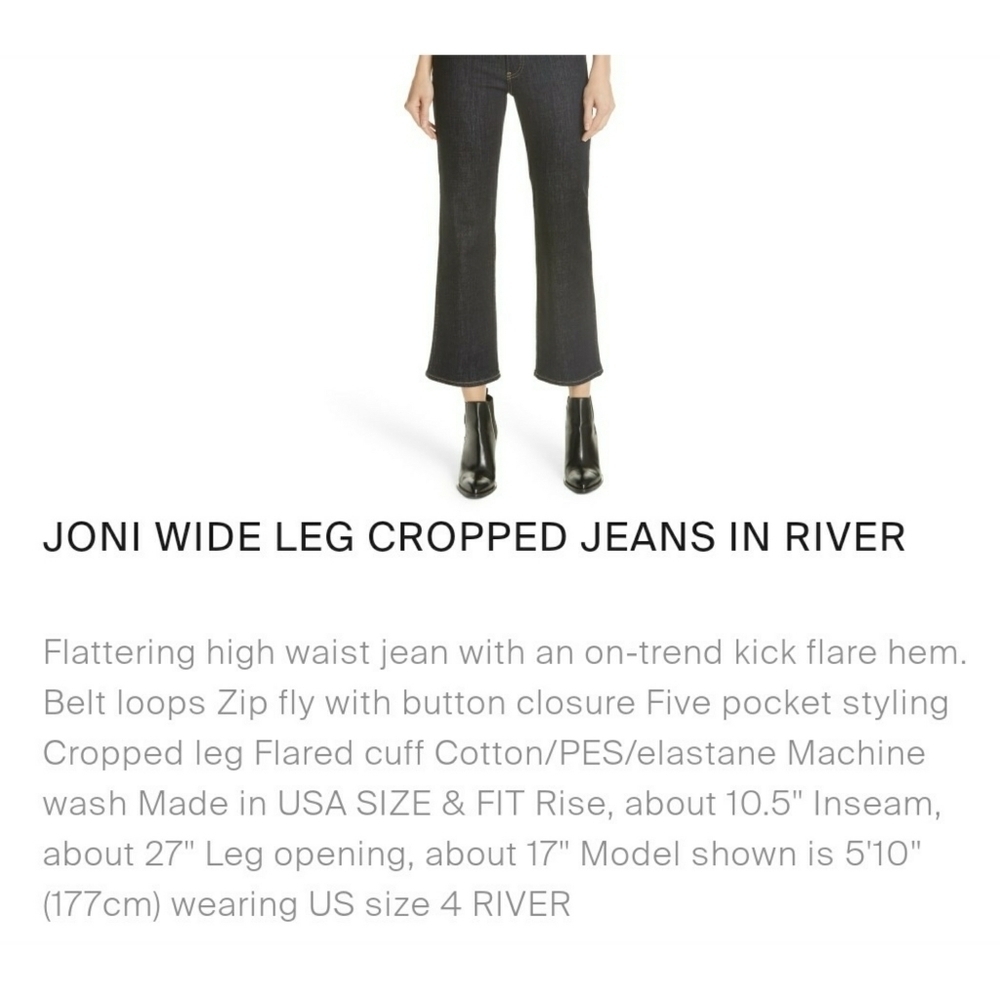 3x1 DENIM // joni wide leg cropped jeans in river - Picture 15 of 16